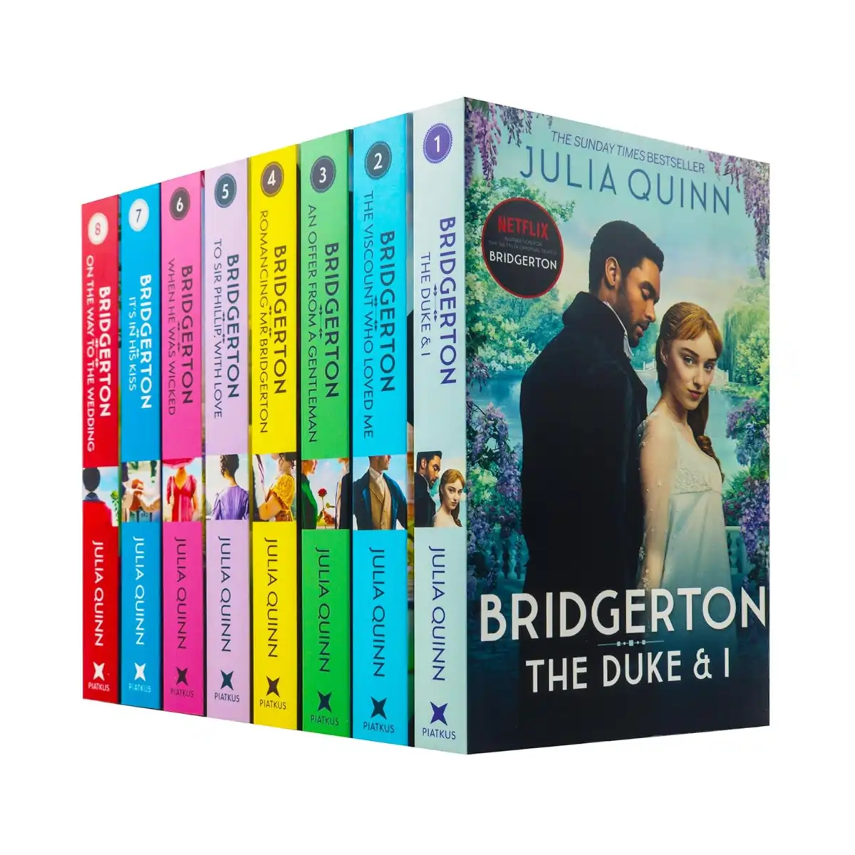 Bridgerton Series by Julia Quinn - 8-Book Paperback Collection