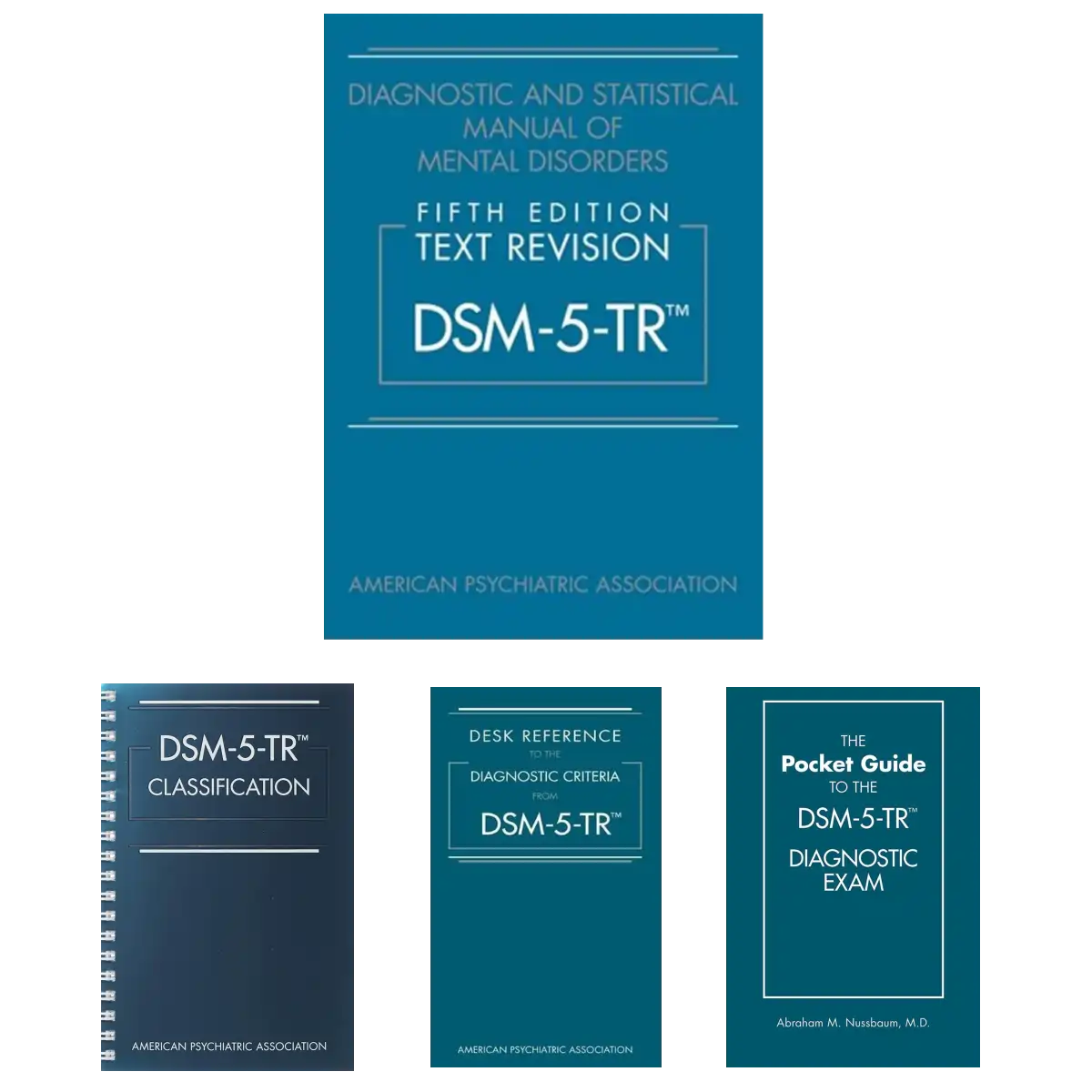 DSM-5-TR Combo: Diagnostic Manual, Desk Reference, Pocket Guide to the Diagnostic Exam and Spiral Bound Classification