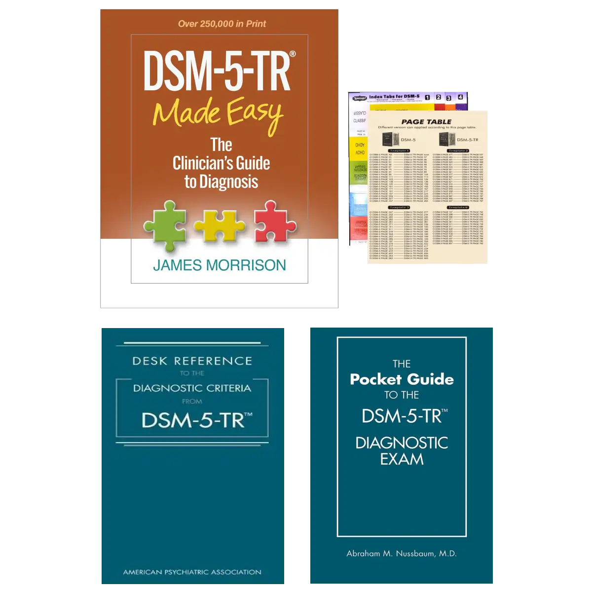 DSM-5-TR Companion Set: Clinician's Guide Made Easy, Desk Reference, Pocket Exam Guide and Page Table Mapping Insert