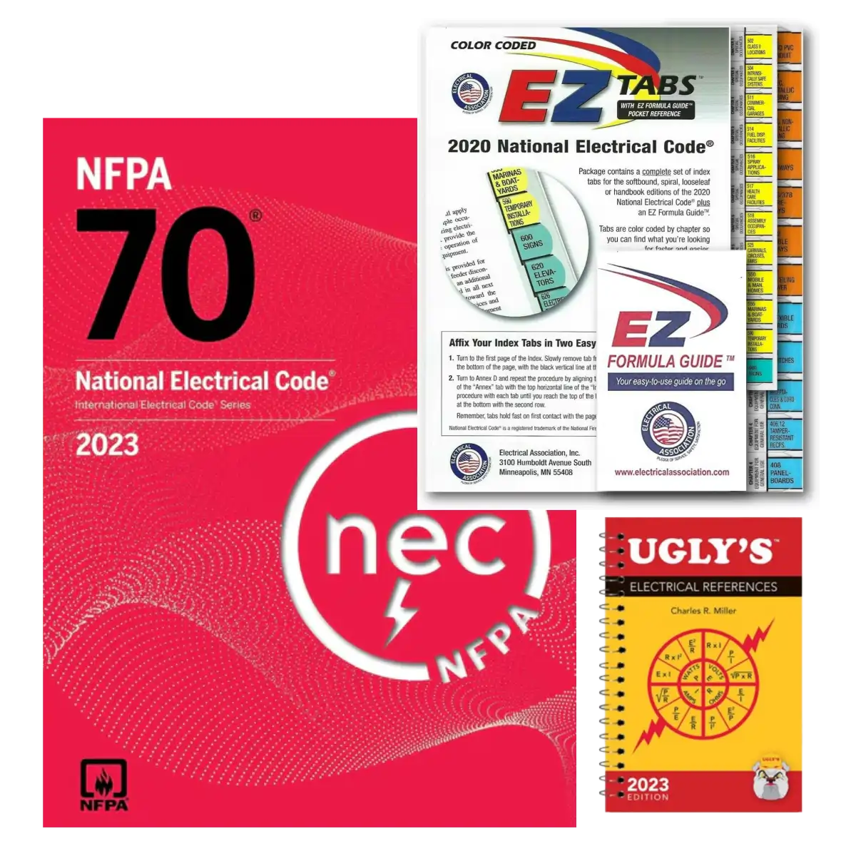 2023 NEC Code Book Paperback with Ugly's Electrical References 2023 Spiral and Colour Coded EZ Tabs