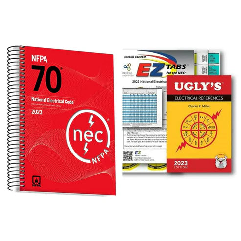 2023 NEC Code Book Spiral Bound with Ugly's Electrical References 2023 and Colour Coded EZ Tabs