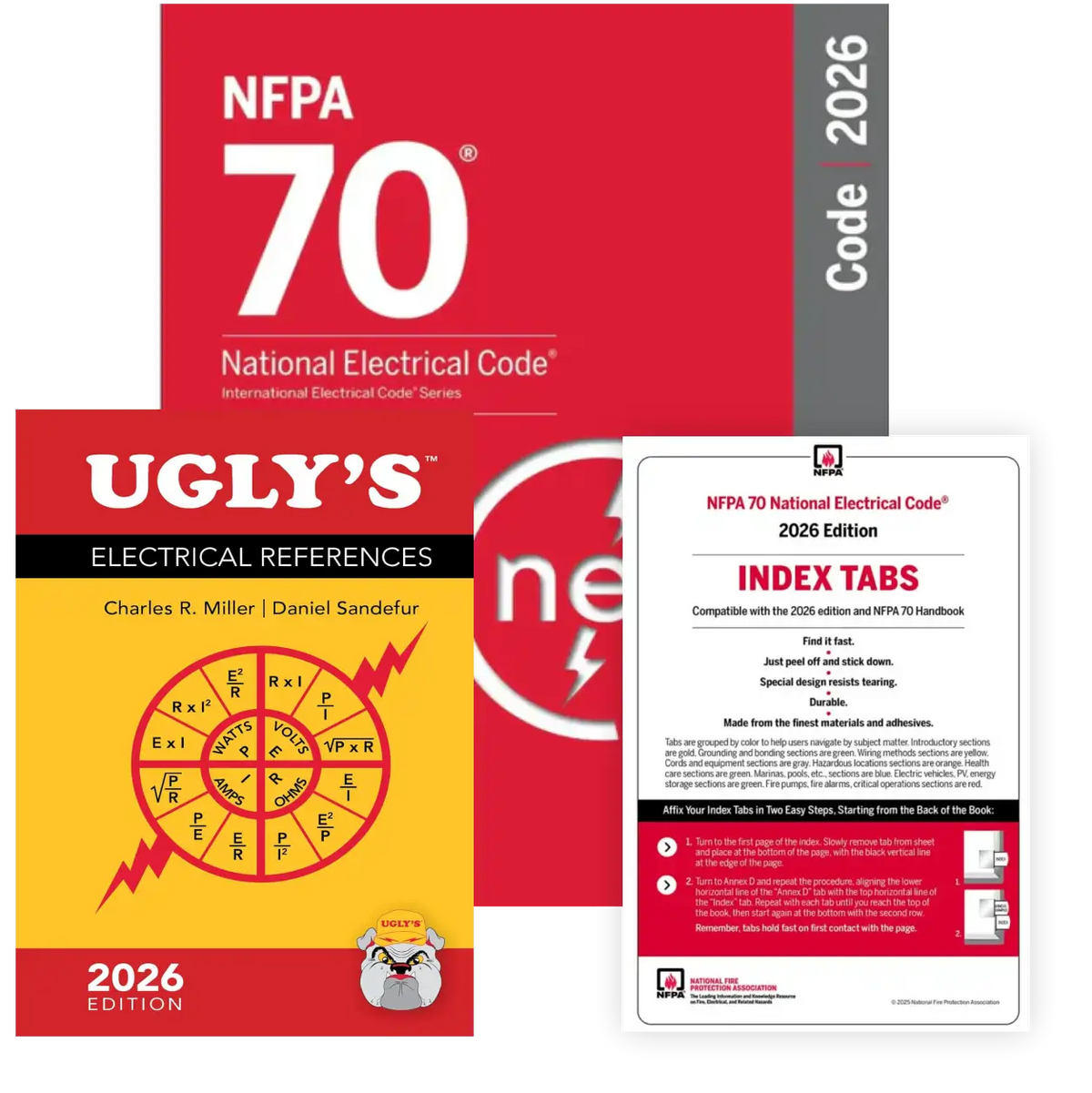 NEC 2026 National Electrical Code with Ugly's Electrical References 2026 and Index Tabs - Complete Electrician Set