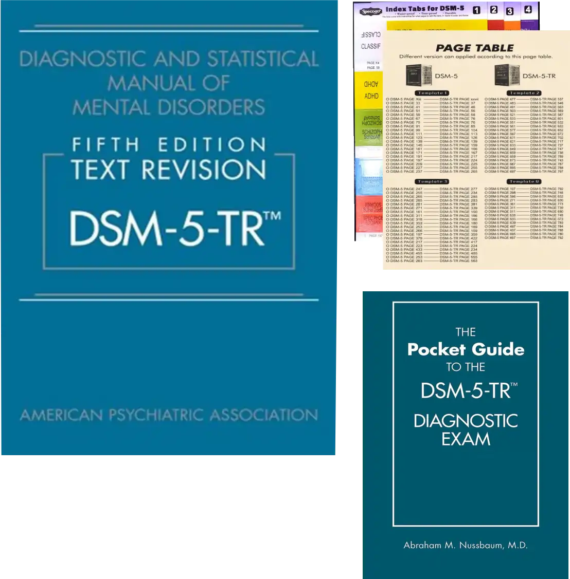 DSM-5-TR Paperback Set with Pocket Guide to the Diagnostic Exam and Page Table Mapping Insert