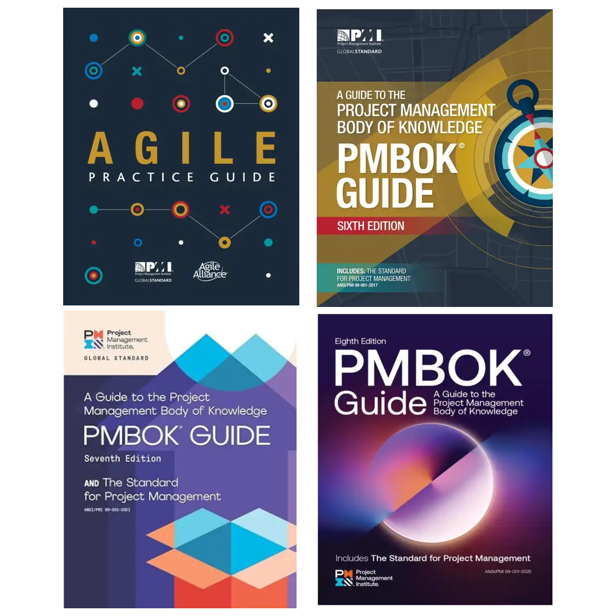 Full PMI Standards Set: PMBOK Guide Sixth, Seventh and Eighth Editions with the Agile Practice Guide
