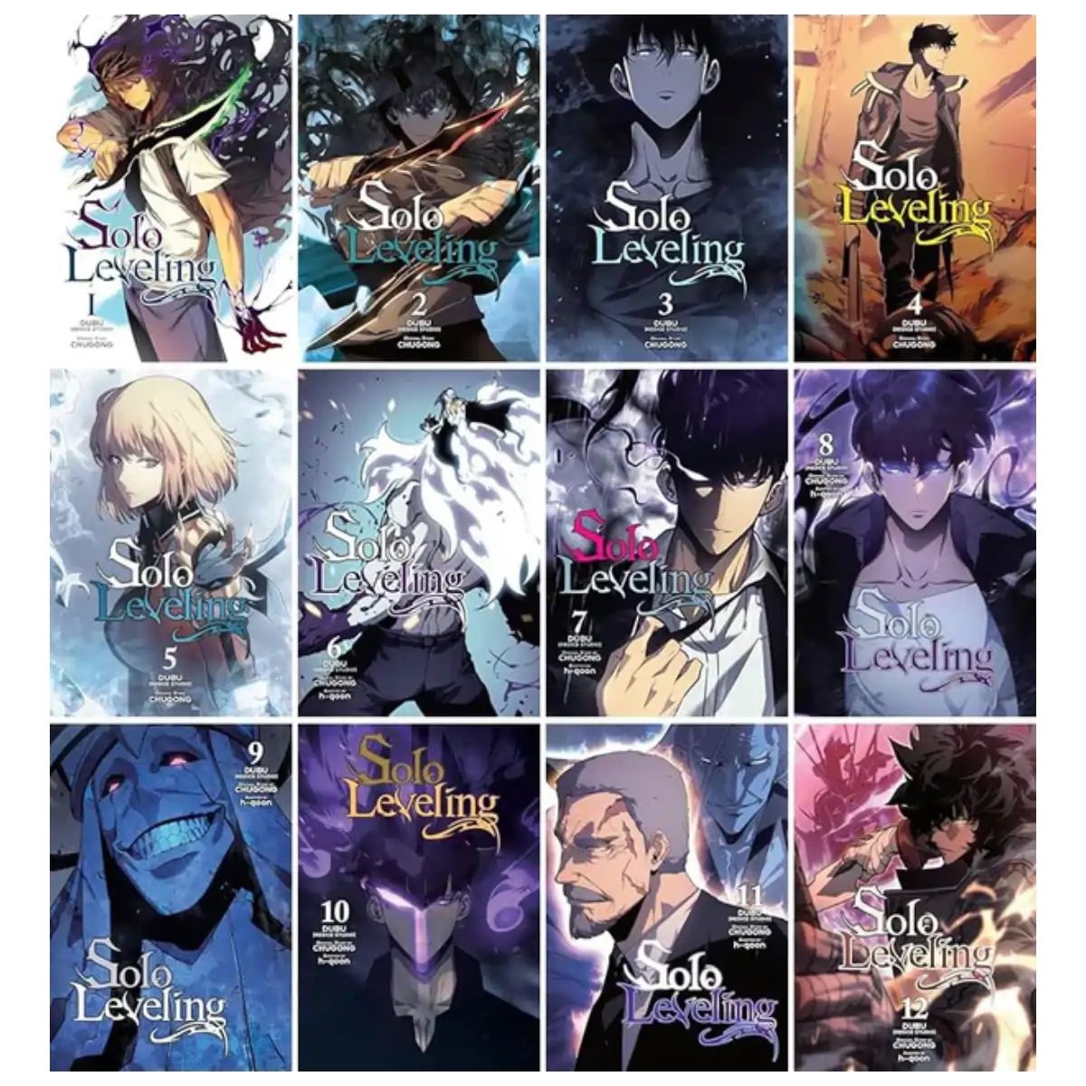 Solo Leveling Manga, Volumes 1 to 12 - Full Colour Paperback Collection by Chugong