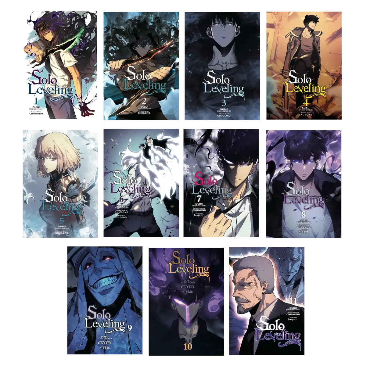 Solo Leveling Manga, Volumes 1 to 11 - Full Colour Paperback Set by Chugong