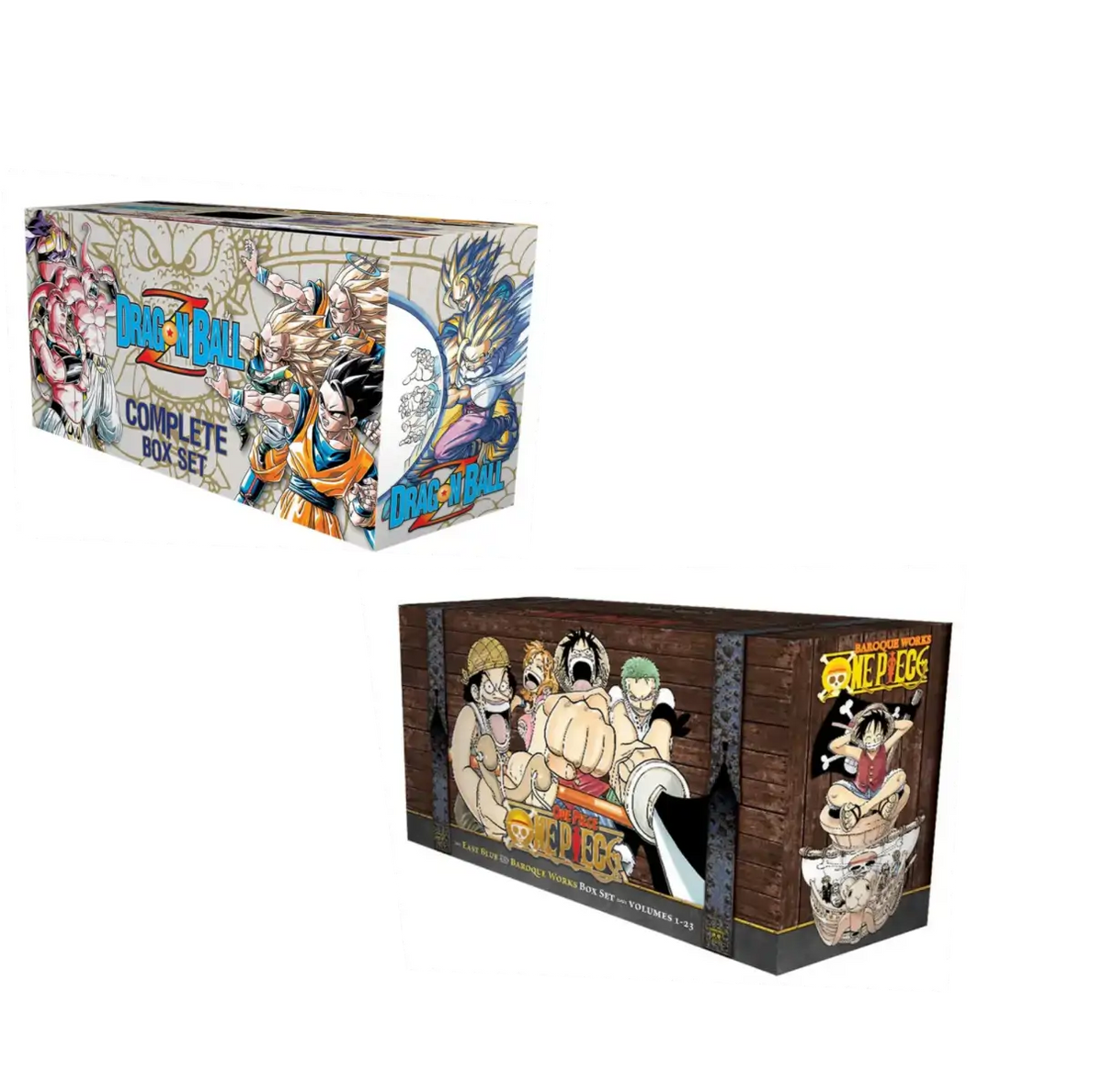 Manga Box Set Combo: Dragon Ball Z Complete Box Set and One Piece East Blue and Baroque Works, Volumes 1 to 23 - Paperback