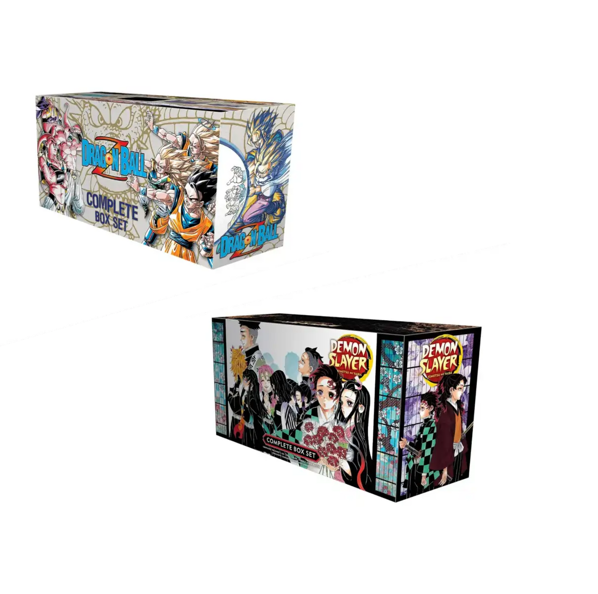 Manga Box Set Combo: Demon Slayer Kimetsu no Yaiba Complete Set and Dragon Ball Z Complete Box Set - Paperback