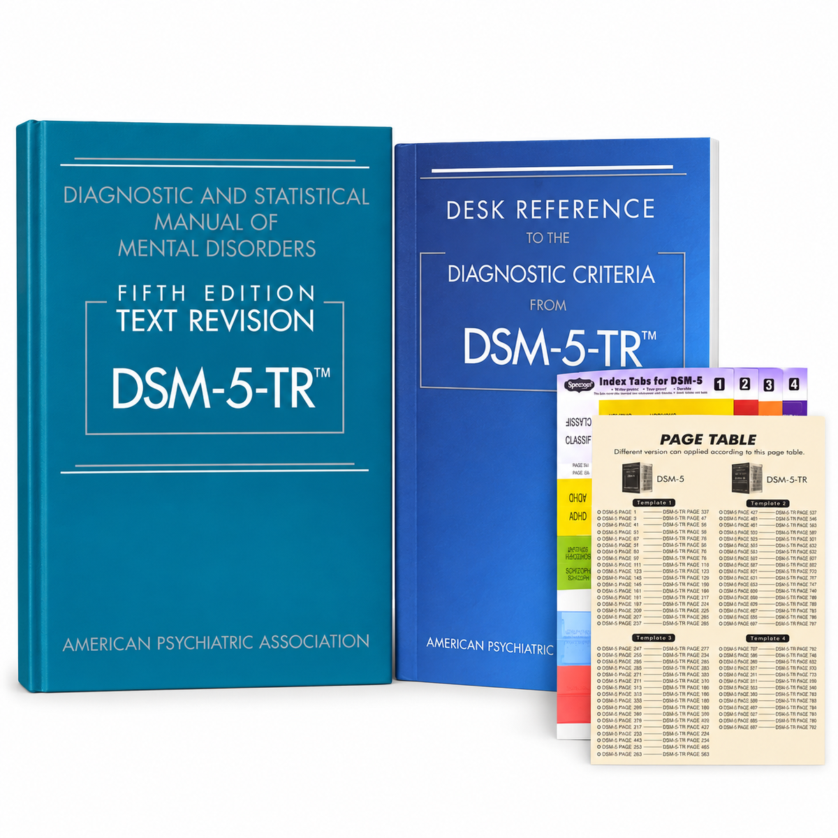 DSM-5-TR Hardcover with Color-Coded Tabs & Desk Reference Paperback
