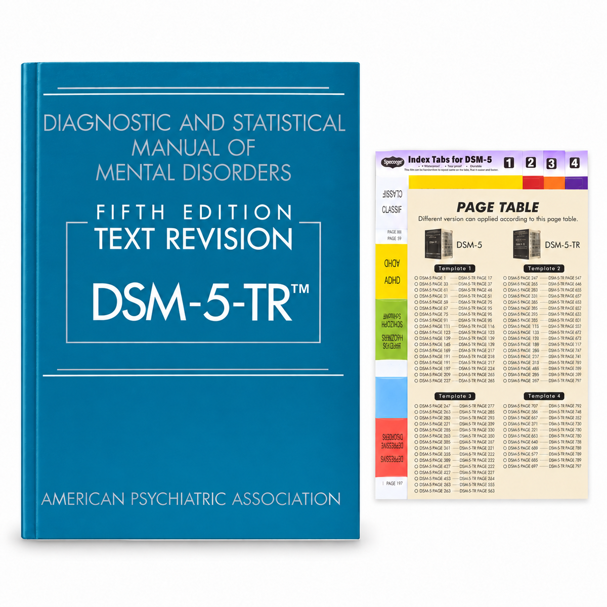 DSM-5-TR Hardcover with Color-Coded Tabs