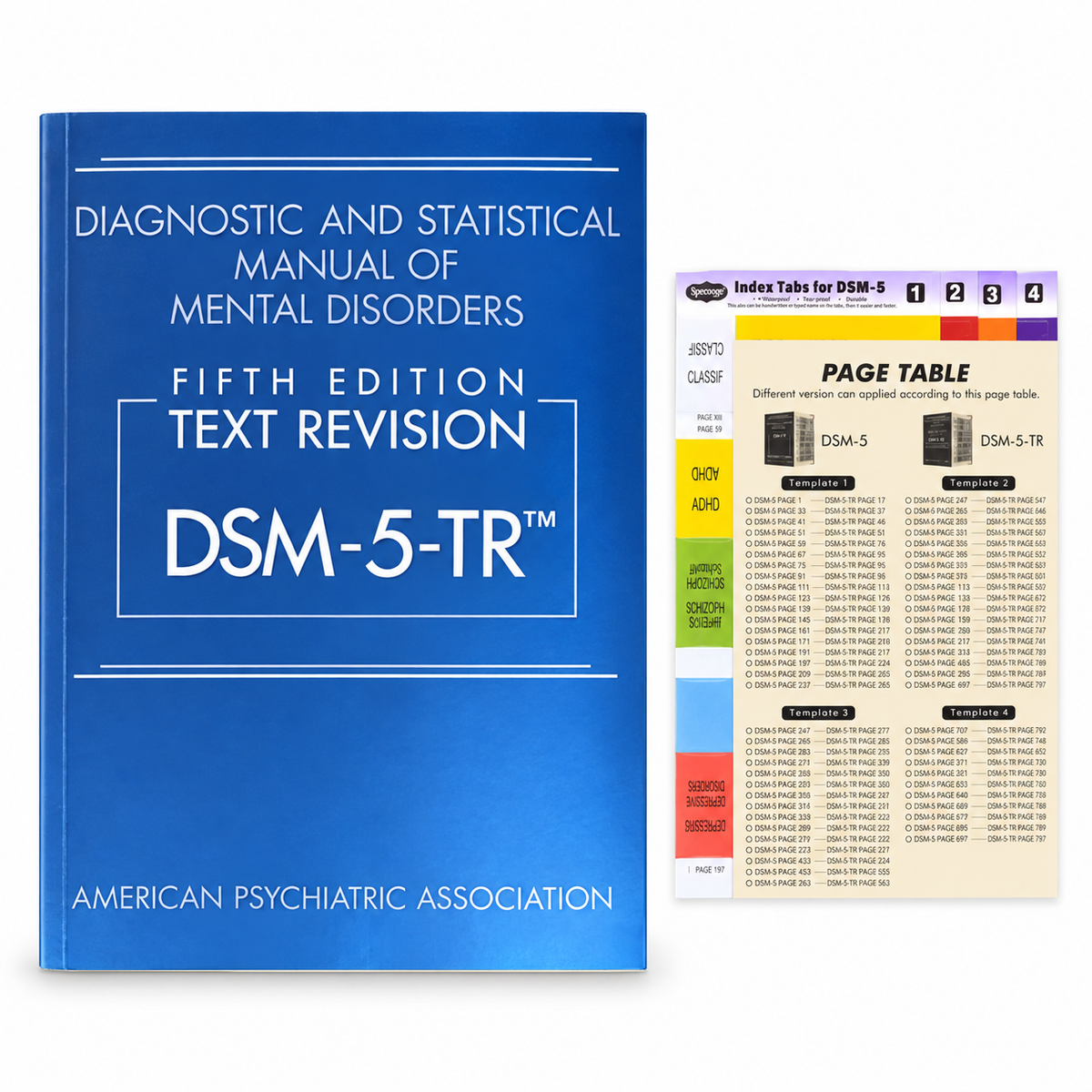 DSM-5-TR Paperback with Color-Coded Tabs