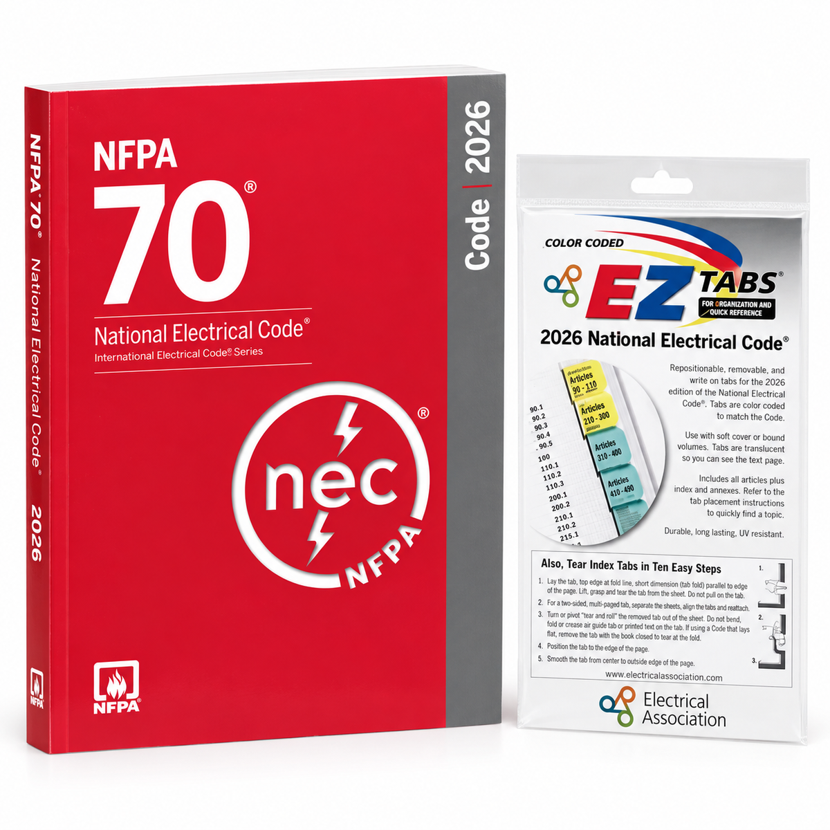 NEC 2026 Paperback with Loose Color-Coded EZ Tabs