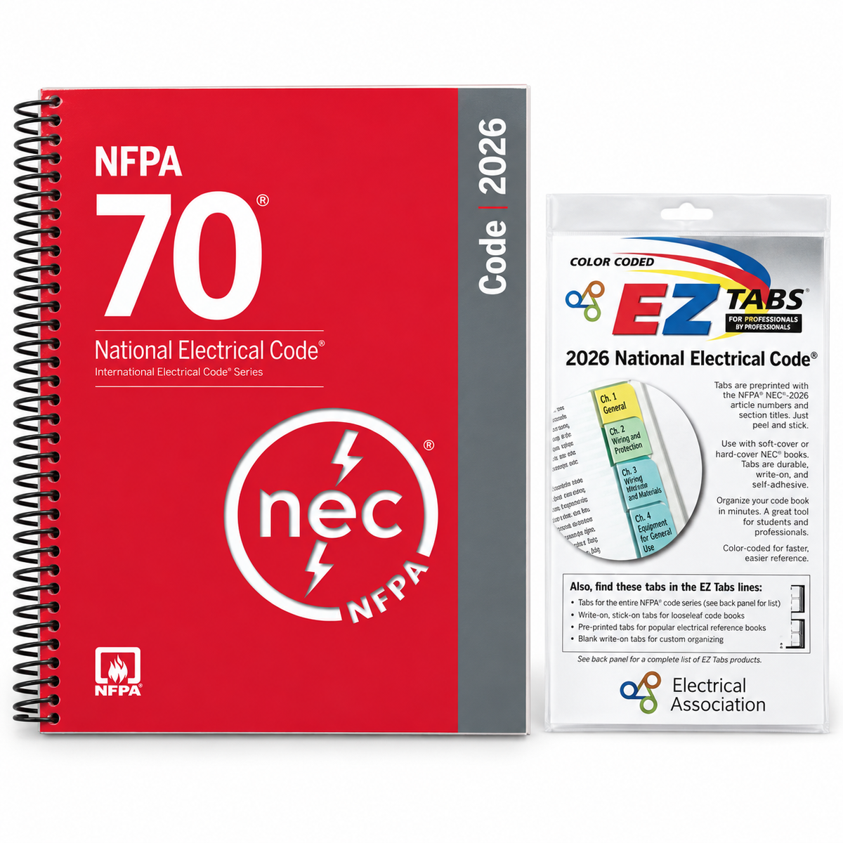 NEC 2026 Spiral Bound with Loose Color-Coded EZ Tabs