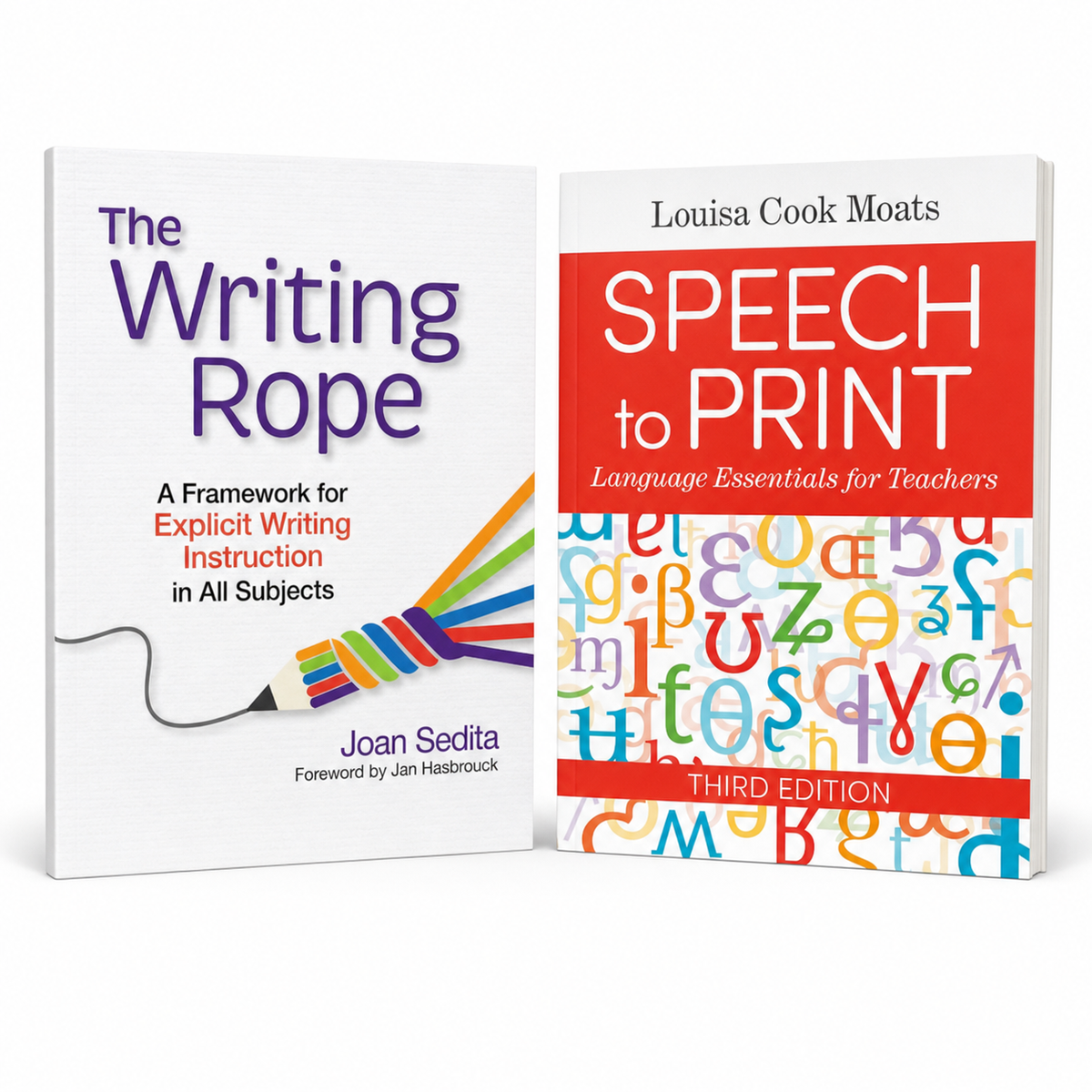Structured Literacy 2-Book Set - The Writing Rope by Joan Sedita and Speech to Print 3rd Edition by Louisa Cook Moats