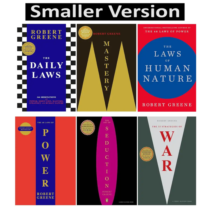 Robert Greene 6 Books Collection Set (The Daily Laws, The Concise Laws of Human Nature, 48 Laws Of Power, Art of Seduction