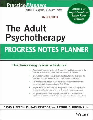 The Adult Psychotherapy Progress Notes Planner, 6th Edition - PracticePlanners