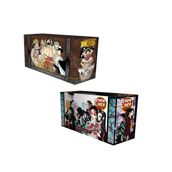 Combo of the Complete Box Set of Demon Slayer: Kimetsu no Yaiba and the Complete Box Set of One Piece Box Set: East Blue and