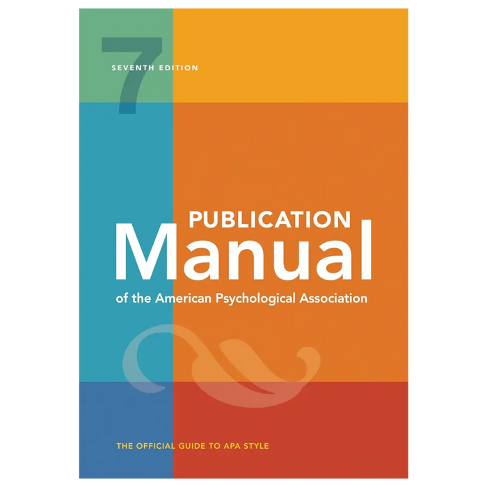 Publication Manual (OFFICIAL) 7th Ed. of the American Psychological Association - Hardcover book cover