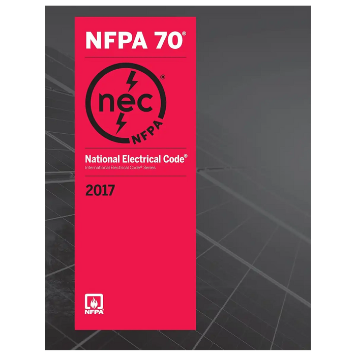 NFPA-70 National Electrical Code, 2017 Edition, Paperback book cover