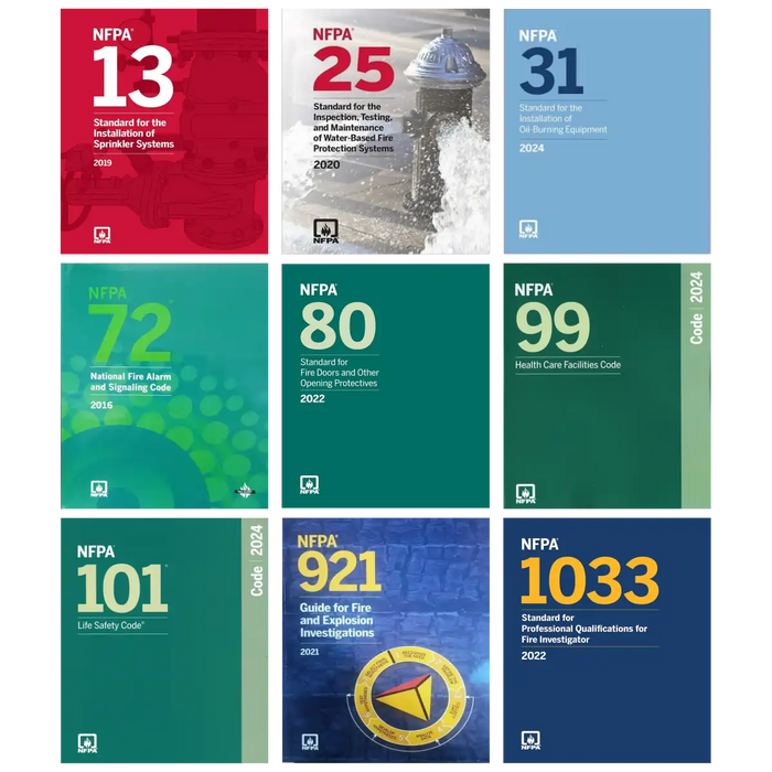 NFPA Comprehensive Bundle – Sprinkler, ITM, Oil-Burning, Alarm, Doors, Health Care, Life Safety, Fire Investigation & More