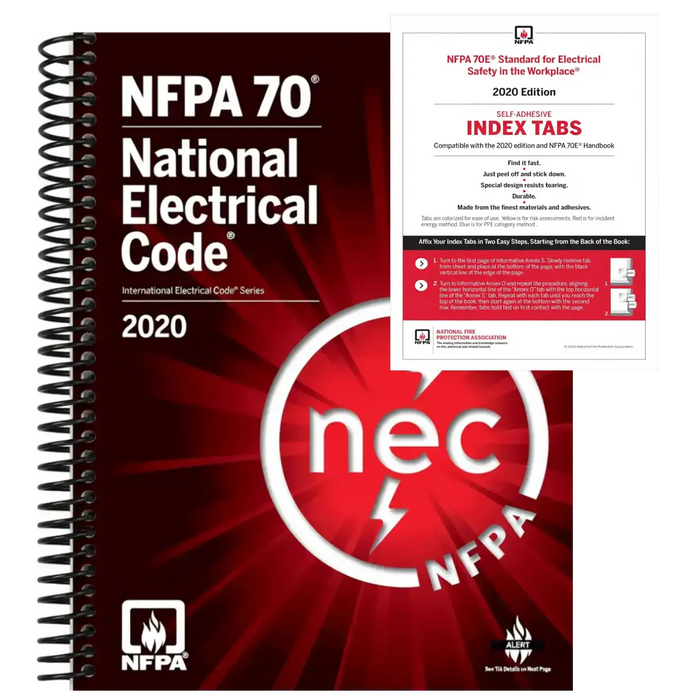 NFPA 70 National Electrical Code 2020 Spiral-Bound + Index Tab – Official Edition book cover
