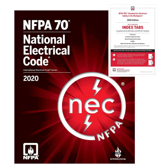 NFPA 70, National Electrical Code, 2020 Edition with Index Tabs - Paperback book cover