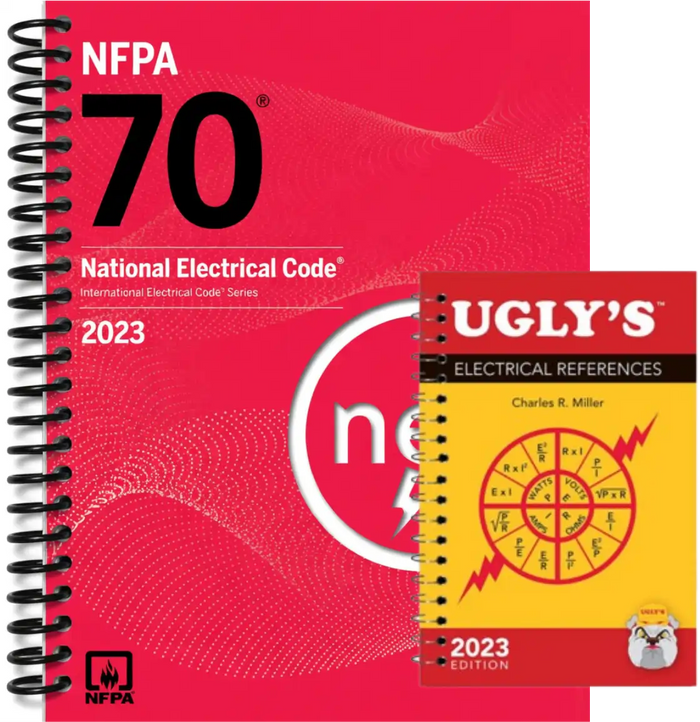 NFPA 70 National Electrical Code 2023 + Ugly’s Electrical References 2023 Edition – Official Spiral Bound Combo - ISBN