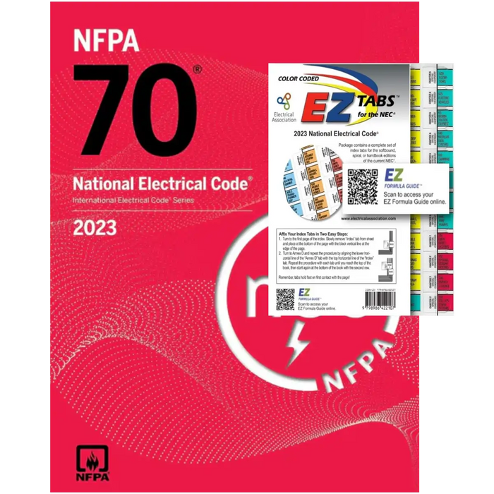 NFPA 70, National Electrical Code 2023 Edition with EZ Tabs - Paperback book cover