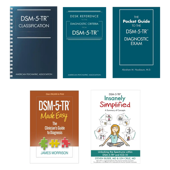 DSM-5-TR Complete Toolkit: APA Spiral Classification + Desk Reference + Diagnostic Exam Pocket Guide + Morrison Made Easy +