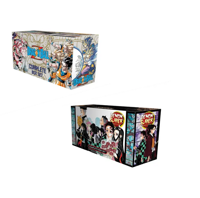 Combo of the Complete Box Set of Demon Slayer: Kimetsu no Yaiba and the Complete Box Set of Dragon Ball Z - (PB) book cover