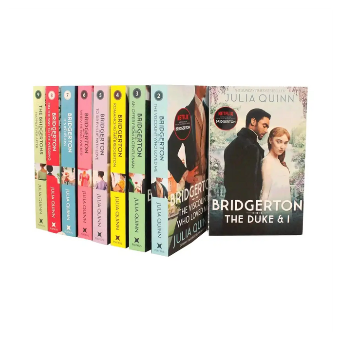 Bridgerton Family Book Series Complete Books 1 - 9 Collection Set by Julia Quinn book cover