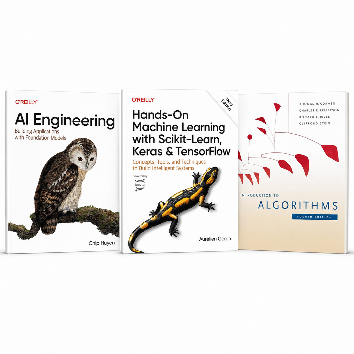 AI and Machine Learning 3-Book Set - AI Engineering, Hands-On Machine Learning 3rd Edition, Introduction to Algorithms 4th Edition