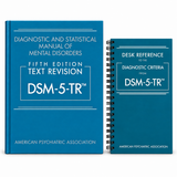 DSM-5-TR hardcover manual and spiral-bound Desk Reference to the Diagnostic Criteria from DSM-5-TR, two-book set