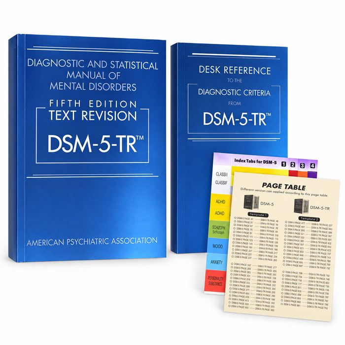 DSM-5-TR Paperback with Loose Color-Coded Tabs & Desk Reference Paperback