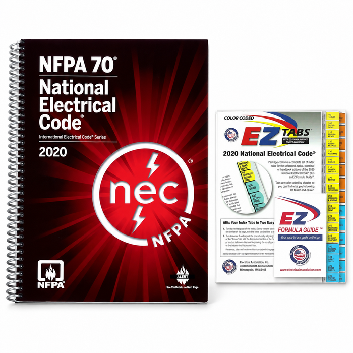 NEC 2020 spiral bound bundle with loose tabs, by NFPA
