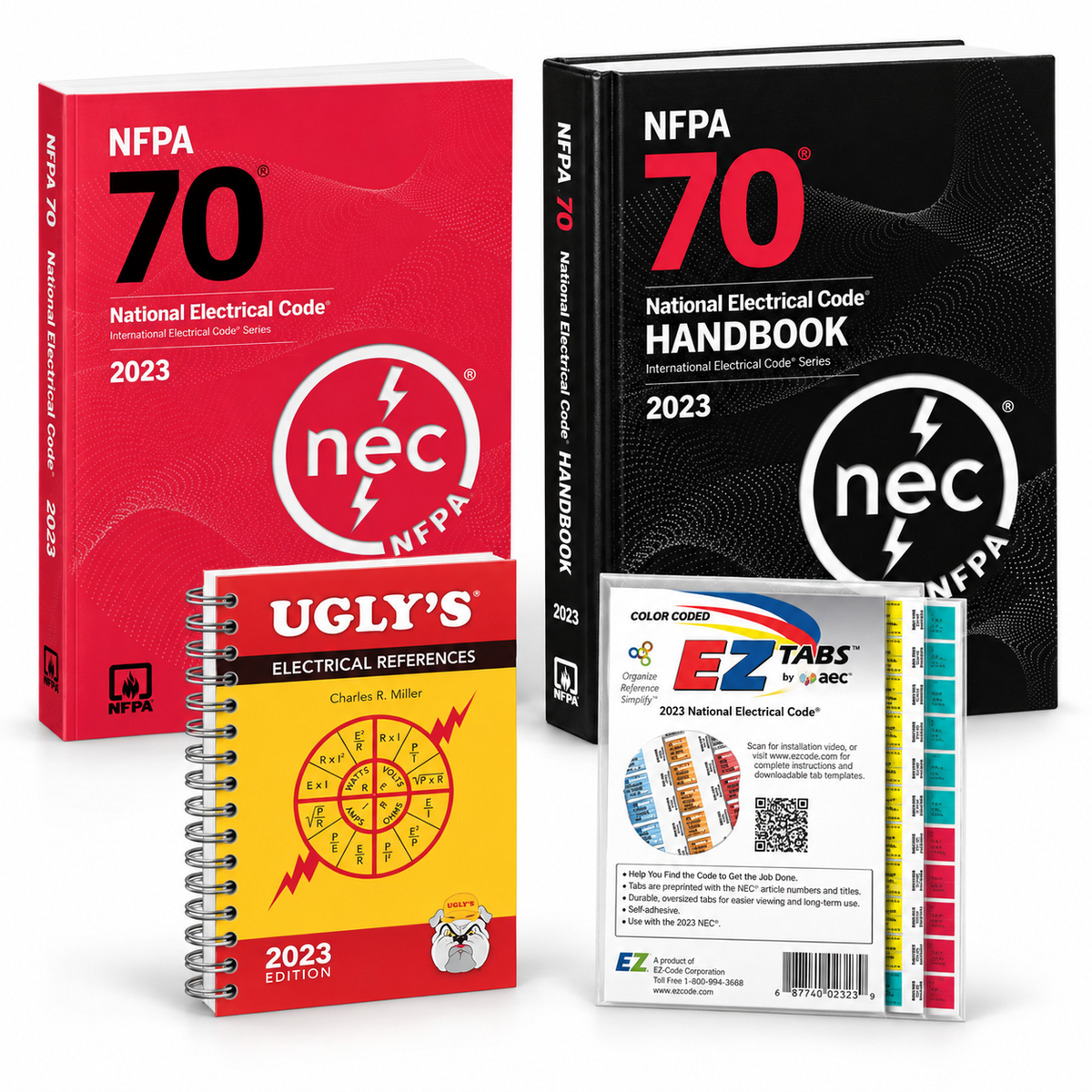 NEC 2023 Paperback, EZ Tabs, Ugly’s & NEC Handbook