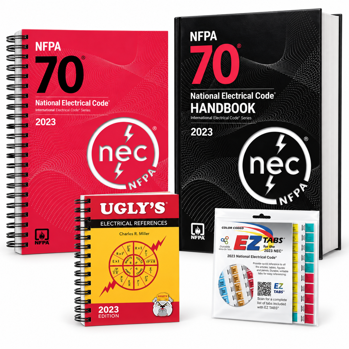 NEC 2023 Spiral Bound, EZ Tabs, Ugly’s & NEC Handbook