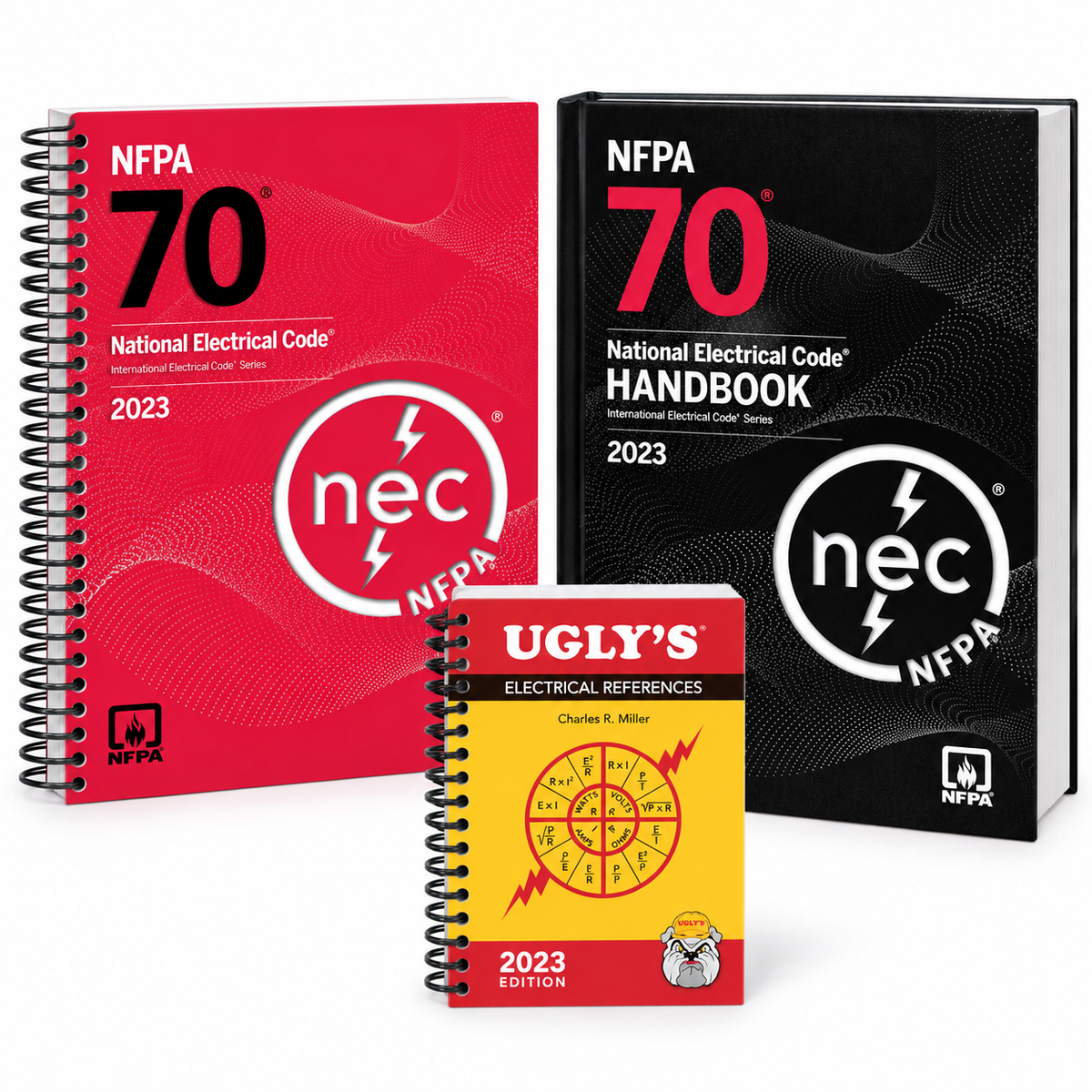 NEC 2023 Spiral Bound with Ugly’s & Hardcover NEC Handbook