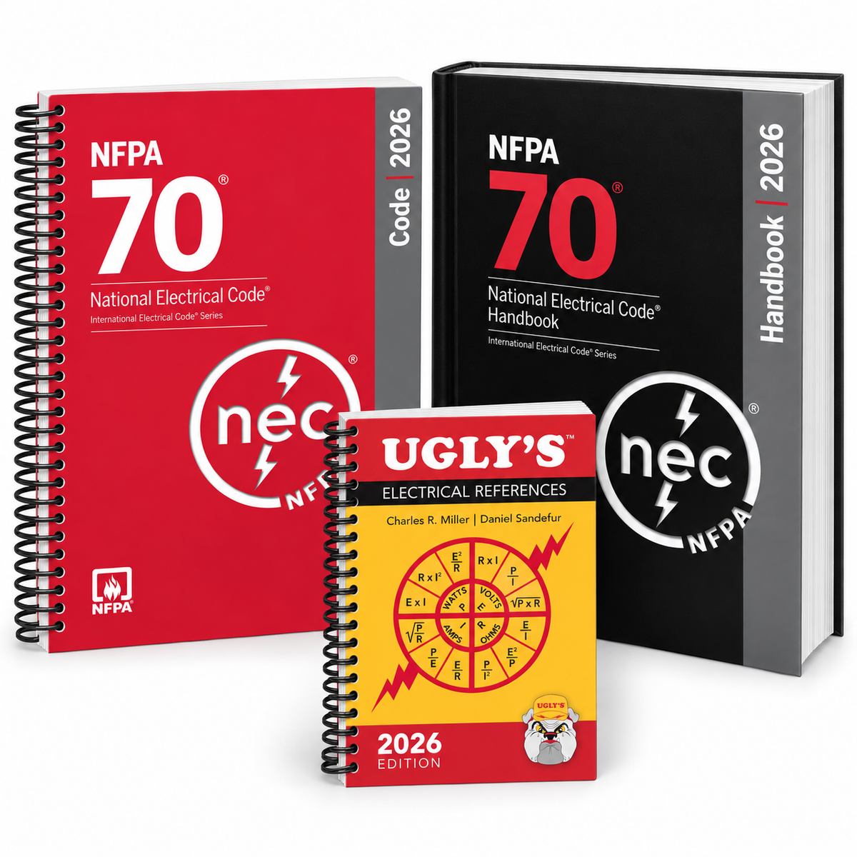 NEC 2026 Spiral Bound with Ugly’s & Hardcover NEC Handbook